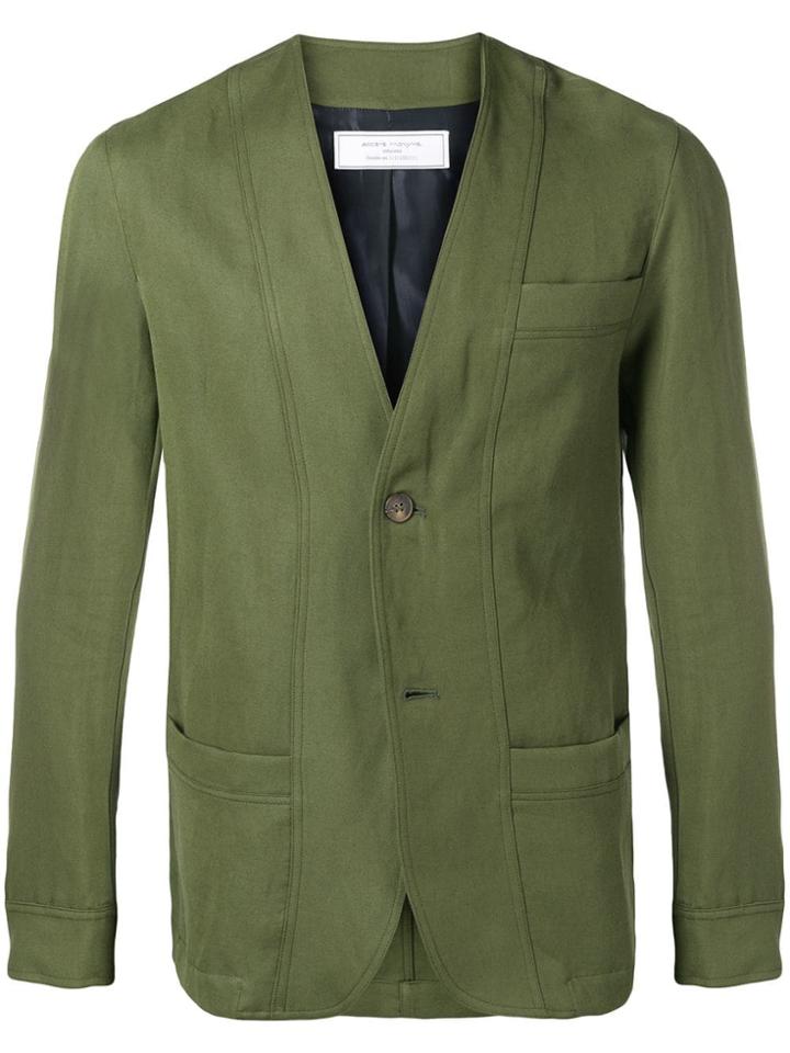 Société Anonyme Trip Collarless Blazer - Green