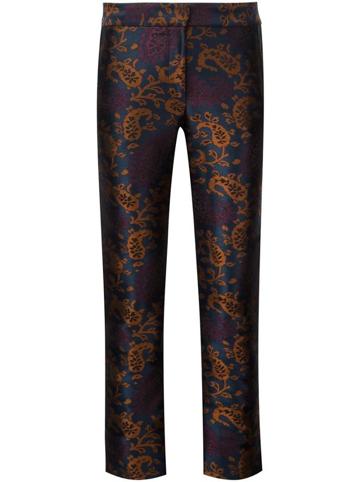 Yigal Azrouel Jacquard Straight Cropped Trousers