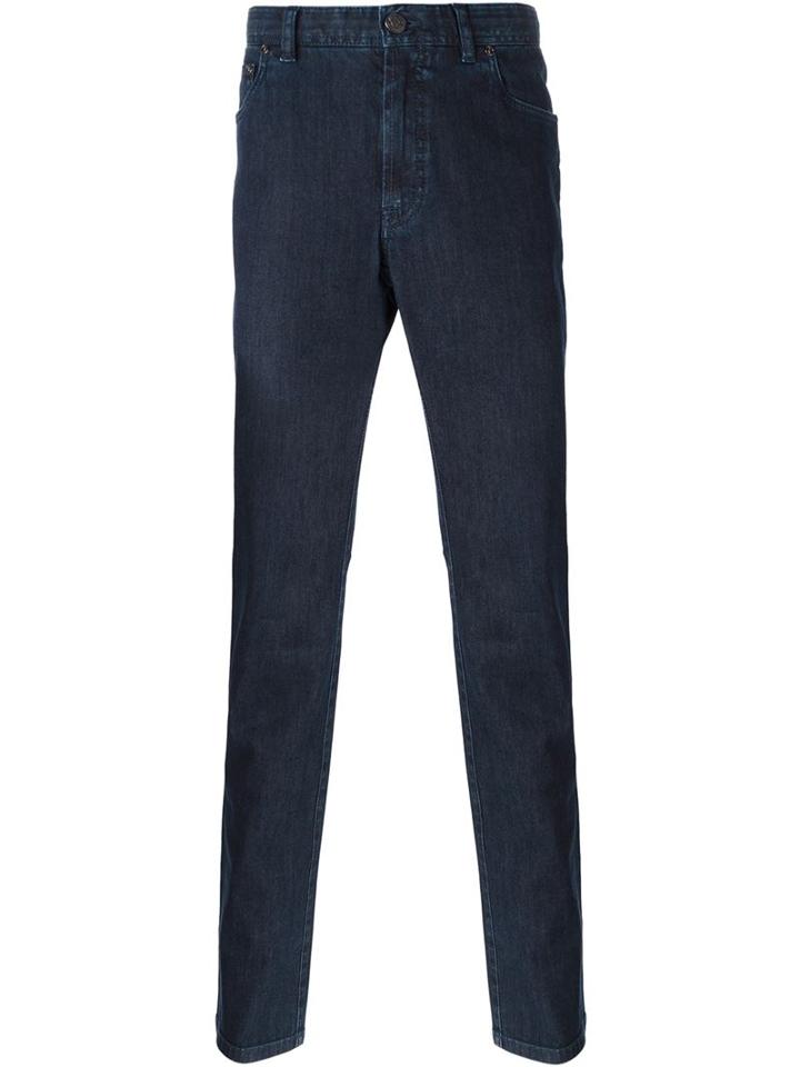 Brioni 'livigno' Slim Jeans, Men's, Size: 44, Blue, Cotton/spandex/elastane