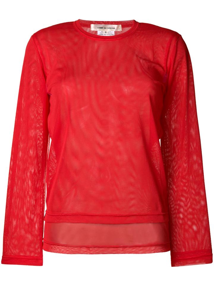 Comme Des Garçons Double-layer Top - Red