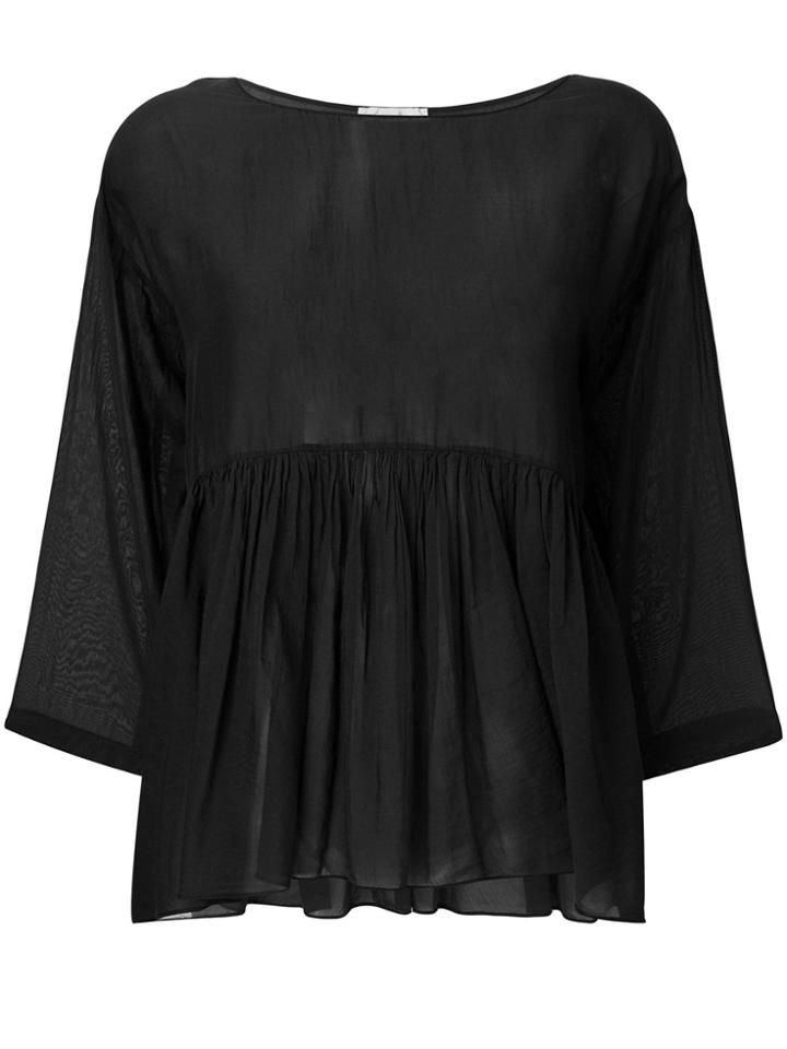 Forte Forte Flared Blouse - Black