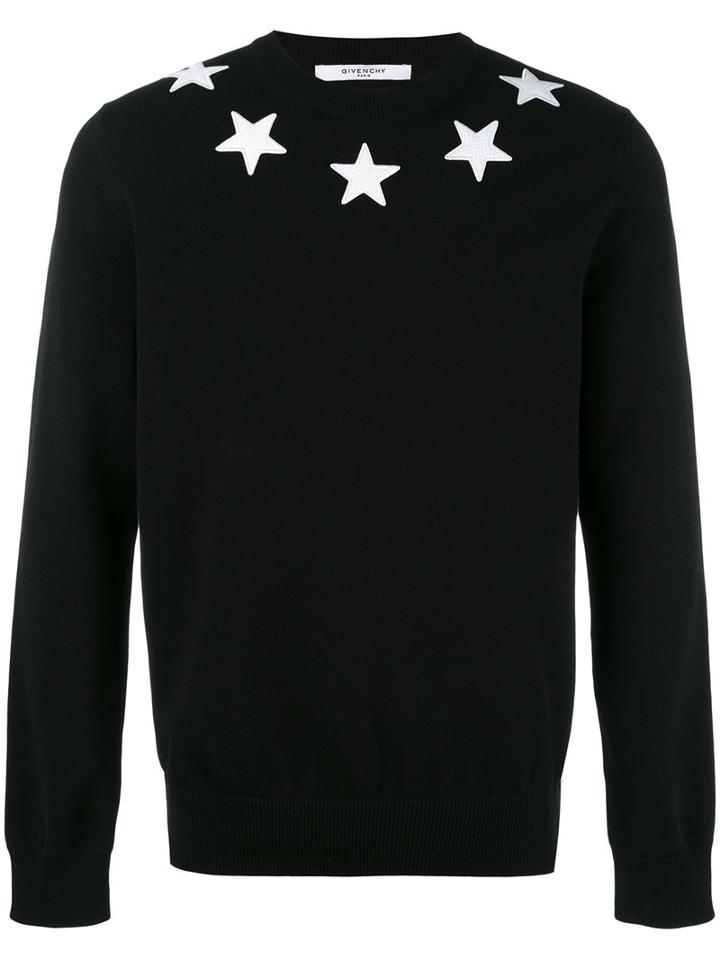 Givenchy Star Appliqué Sweatshirt, Men's, Size: Xs, Black, Cotton/polyester