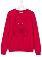 Moschino Kids Teen Stitch Teddy Sweatshirt - Pink & Purple
