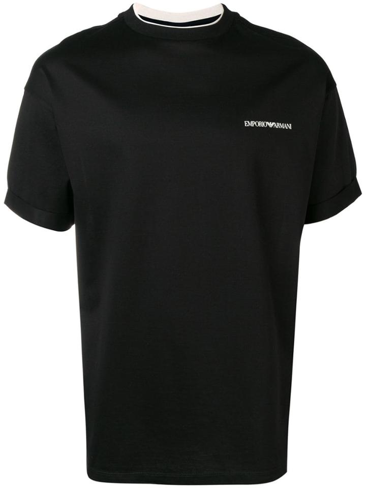 Emporio Armani Logo Short-sleeve T-shirt - Black