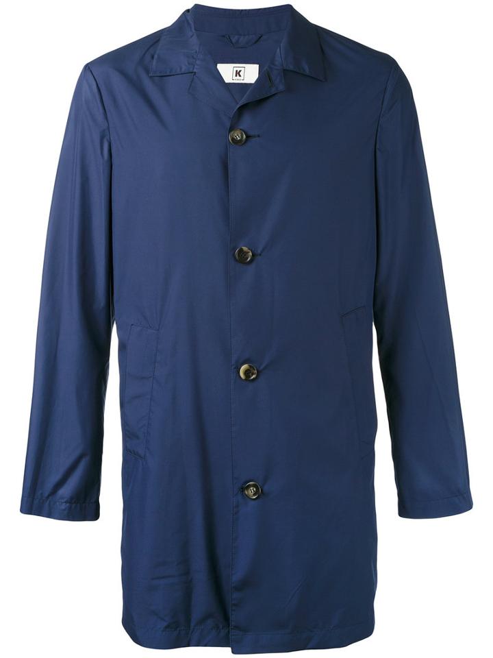 Kiton - Fitted Coat - Men - Polyamide - 52, Blue, Polyamide