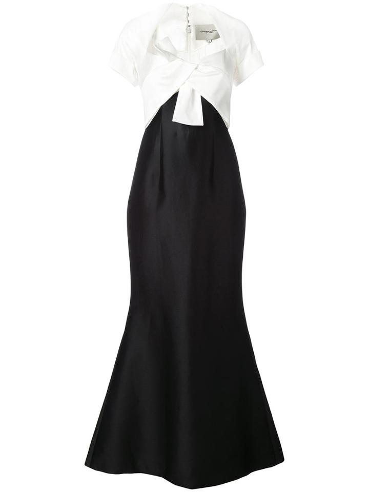 Carolina Herrera - Panel Flared Gown - Women - Silk/cotton - 10, Black, Silk/cotton
