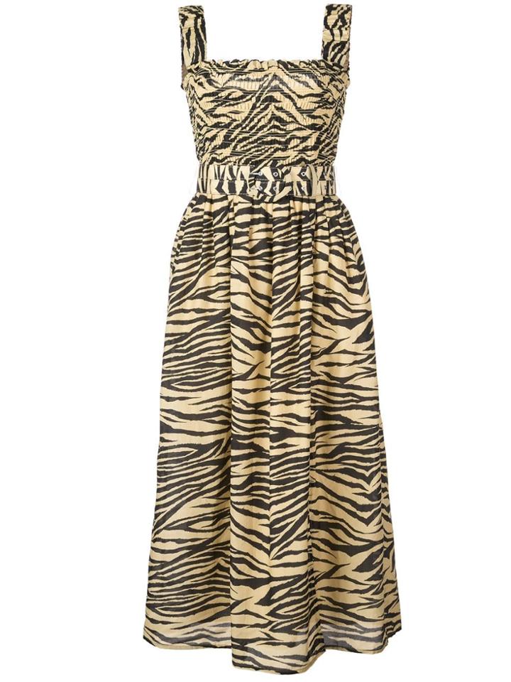Nicholas Zebra Print Dress - Brown