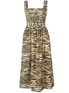 Nicholas Zebra Print Dress - Brown