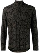Etro Jacquard Shirt, Men's, Size: Medium, Brown, Wool/polyamide