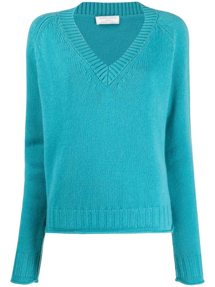 Société Anonyme Leen Chevron Knit Jumper - Green