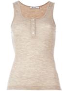 T By Alexander Wang Ribbed Tank Top, Women's, Size: Large, Nude/neutrals, Wool