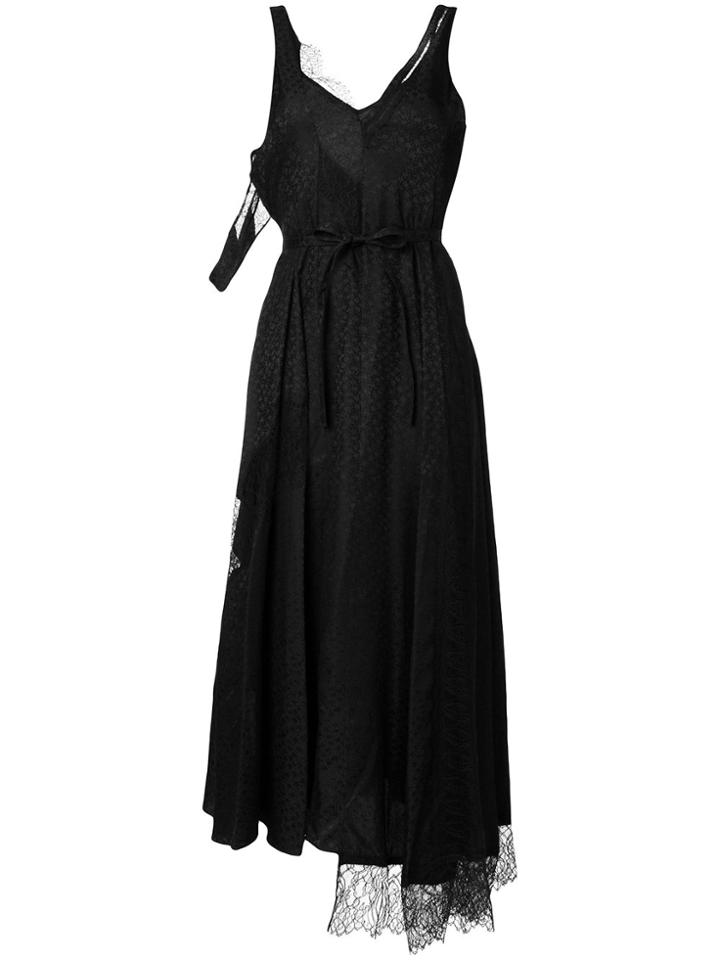 Joseph Lace Overlay V-neck Dress - Black