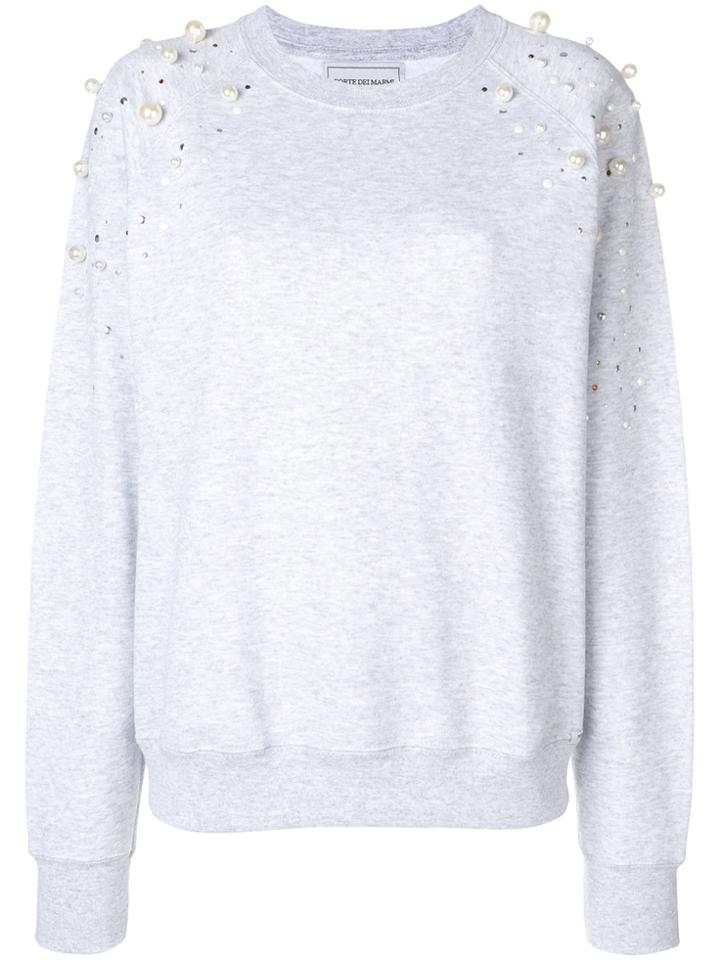 Forte Dei Marmi Couture Embellished Sweatshirt - Grey