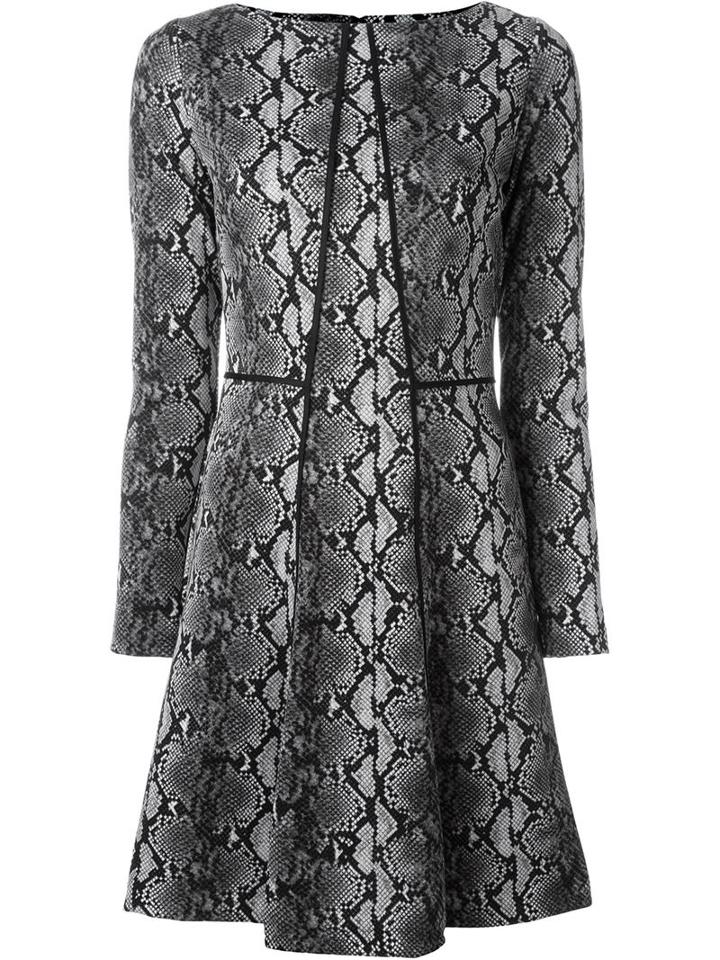Michael Michael Kors Snakeskin Print Flared Dress