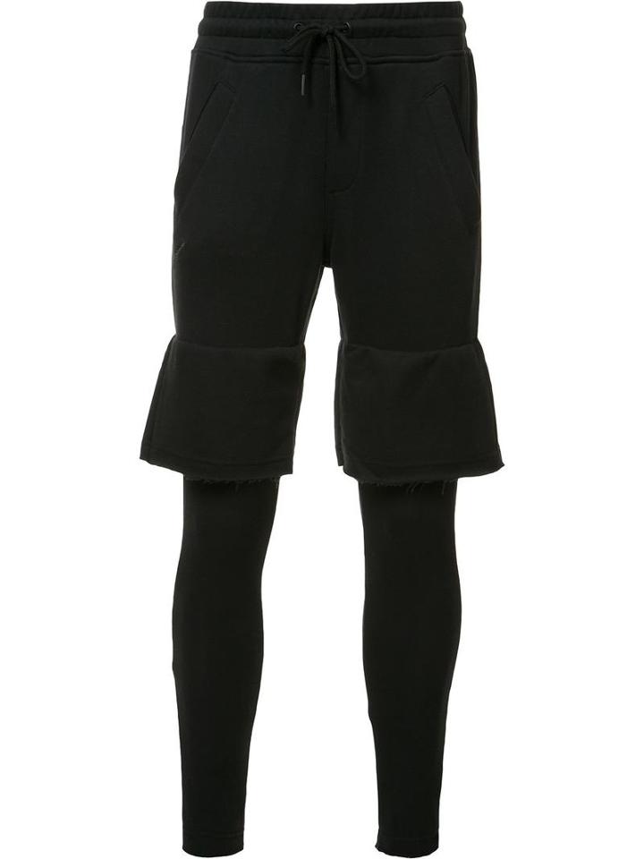 Publish Tiered Track Pants, Men's, Size: 34, Black, Cotton/polyester