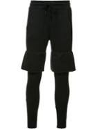 Publish Tiered Track Pants, Men's, Size: 34, Black, Cotton/polyester