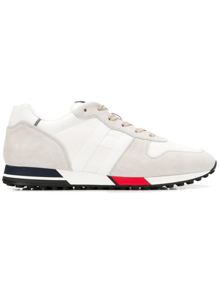 Hogan Panel Lace-up Sneakers - White