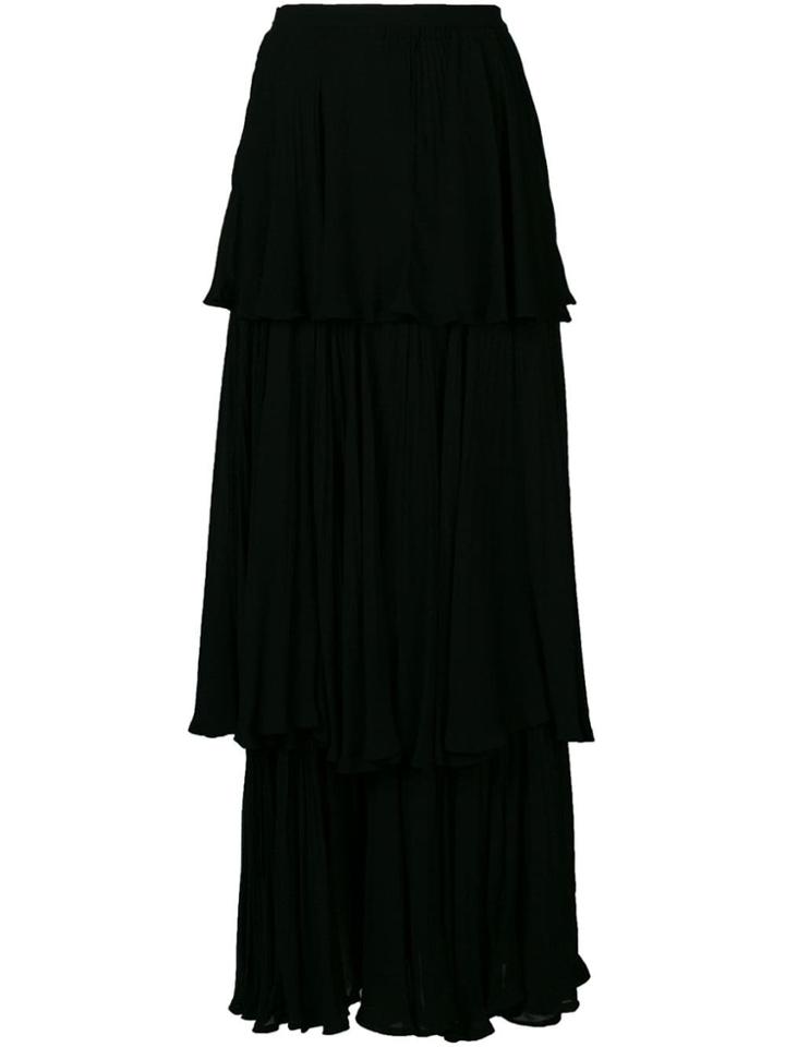 Lancetti Vintage 1975 Ruffled Maxi Skirt - Black