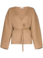 Toteme Lunel Knitted Belted Jacket - Neutrals