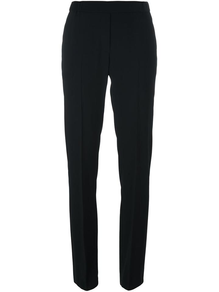 Mm6 Maison Margiela Cigarette Fit Trousers, Women's, Size: 40, Black, Polyester/viscose