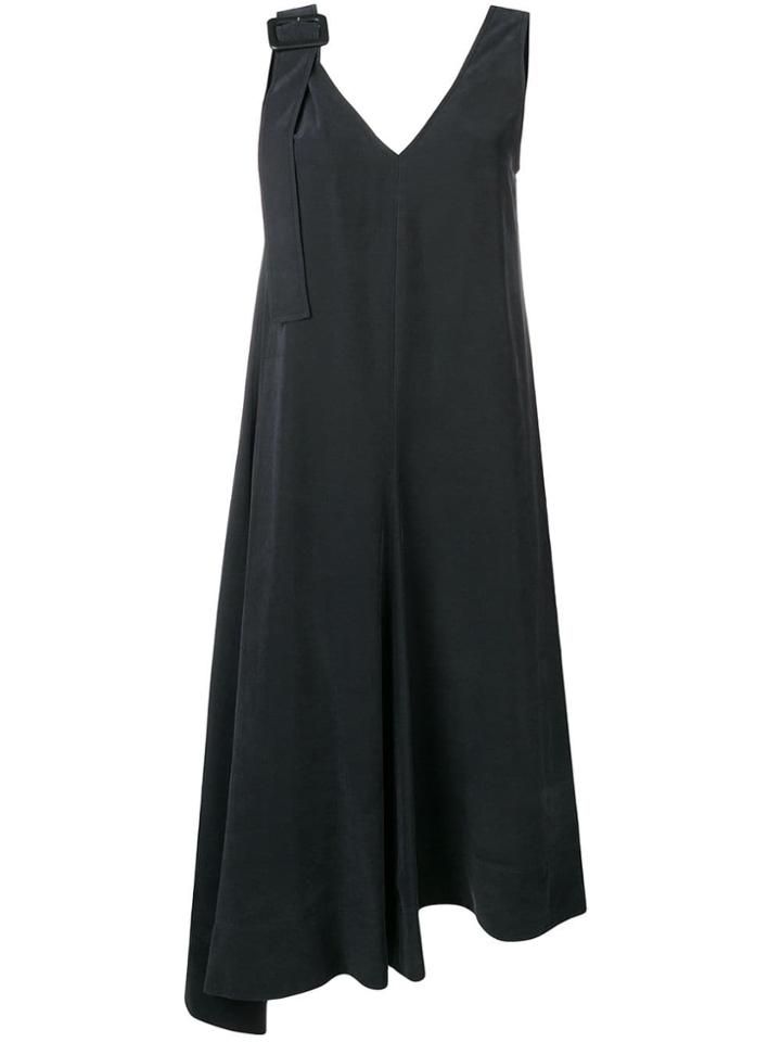 Joseph Asymmetric Midi Dress - Black
