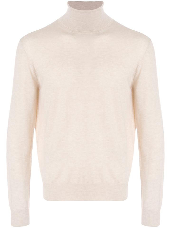 Canali Roll Neck Sweatshirt - Nude & Neutrals