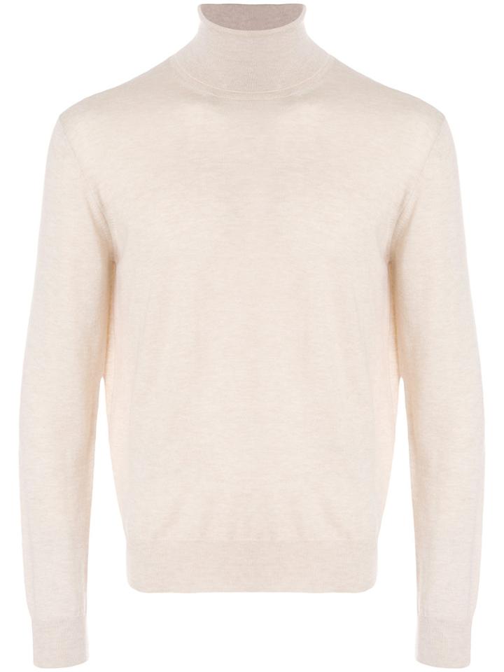 Canali Roll Neck Sweatshirt - Nude & Neutrals