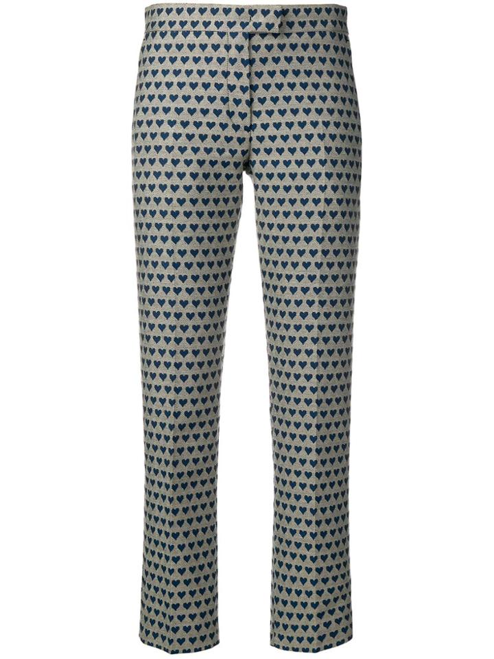 Ps By Paul Smith Heart-jacquard Trousers - Grey