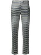 Ps By Paul Smith Heart-jacquard Trousers - Grey