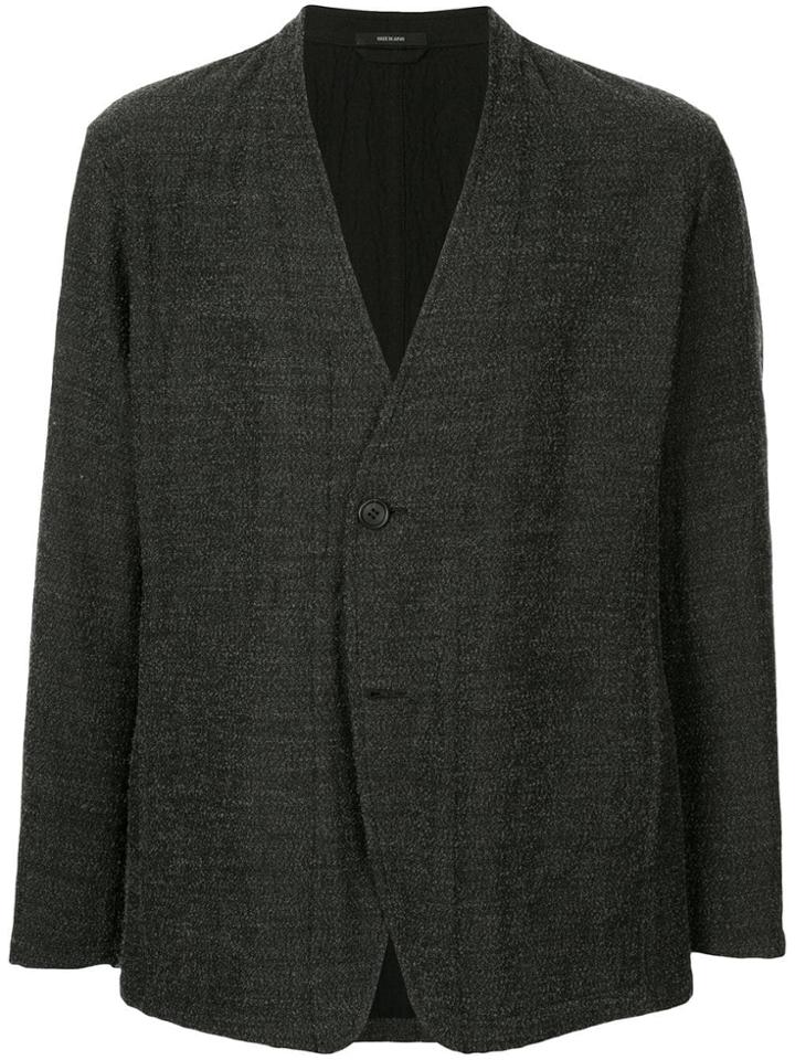 Issey Miyake No Lapel Reversible Blazer - Grey