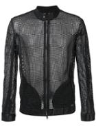 Salvatore Santoro - Mesh Woven Jacket - Men - Leather - 50, Black, Leather