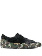 Golden Goose Camouflage Print Low-top Sneakers - Green