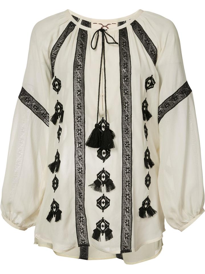 Figue - 'tasmeen' Top - Women - Silk - Xl, White, Silk