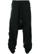Boris Bidjan Drawstring Drop-crotch Trousers - Black