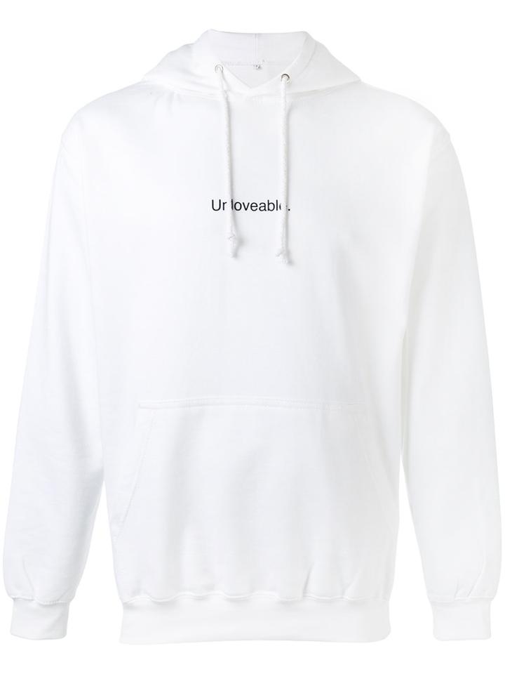 F.a.m.t. - Unloveable Hoodie - Unisex - Cotton/polyester - M, White, Cotton/polyester