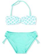 Elizabeth Hurley Beach Kids Printed Bikini, Girl's, Size: 7 Yrs, Green