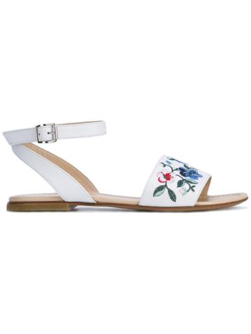 Ermanno Scervino Junior Floral Sandals - White