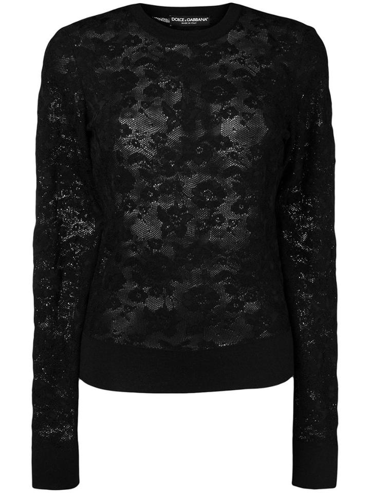 Dolce & Gabbana Lace Jumper - Black