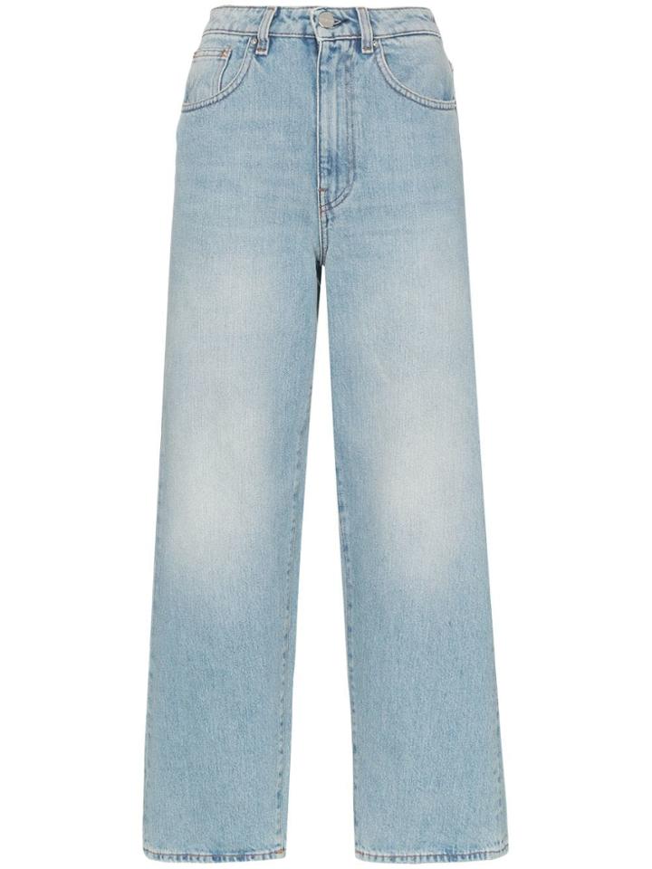 Toteme High Waisted Flared Jeans - Blue