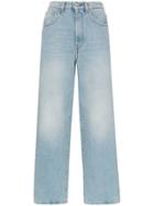 Toteme High Waisted Flared Jeans - Blue
