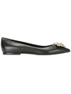 Versace Palazzo Medusa Vamp Ballerinas - Black