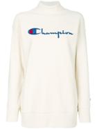 Champion Embroidered Logo Roll Neck Jumper - Nude & Neutrals