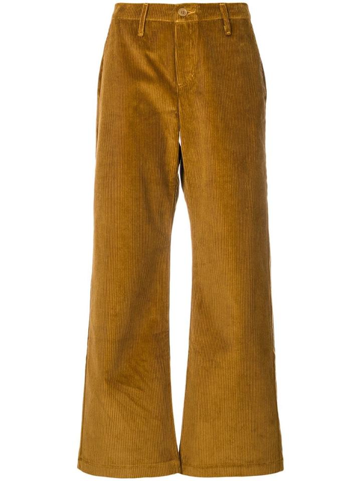 John Elliott Corduroy Wide Leg Trousers - Gold