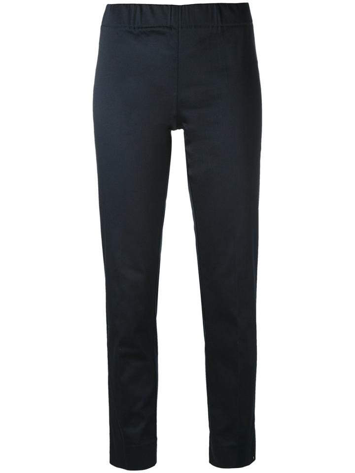 P.a.r.o.s.h. - Slim Fit Straight Trousers - Women - Cotton/spandex/elastane - Xl, Blue, Cotton/spandex/elastane