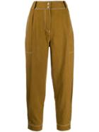 Ulla Johnson High-waist Tapered Trousers - Green