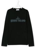 Stone Island Junior Logo Tee - Black