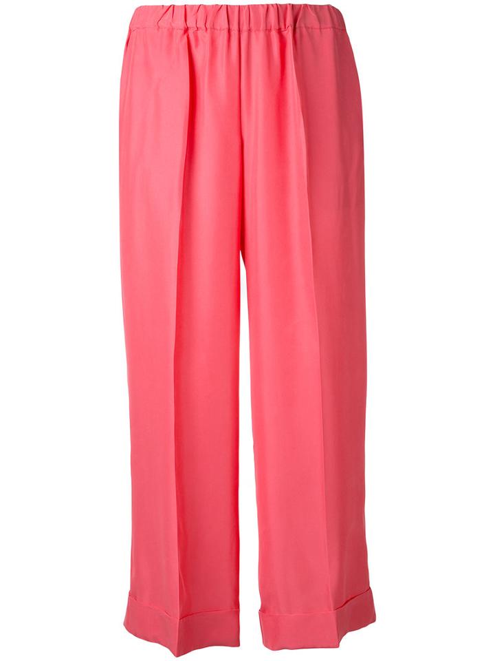 P.a.r.o.s.h. - Siaxy Trousers - Women - Silk - M, Pink/purple, Silk