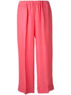 P.a.r.o.s.h. - Siaxy Trousers - Women - Silk - M, Pink/purple, Silk