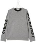 Stella Mccartney Kids Teen Colour Block Logo Sweatshirt - Grey