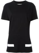 Off-white Stripe Detail T-shirt, Women's, Size: Small, Black, Cotton